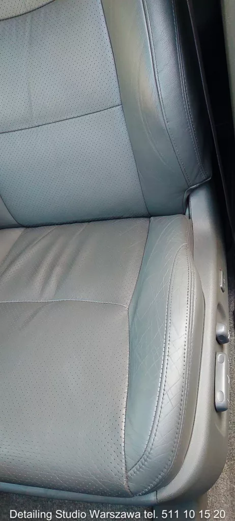 fotel kierowcy skórzany po renowacji